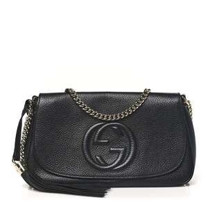 Gucci Pebbled Calfskin Medium Soho Flap #231788G10B